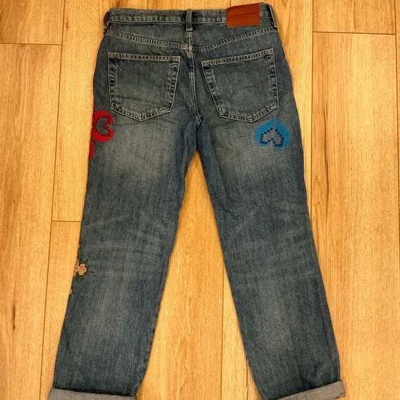 LUCKY BRAND Nebula Embroidered Mid Rise Boyfriend Jeans - Picture 2 of 4
